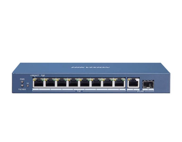 SWITCH HIKVISION 8-PUERTO GIGABIT UNMANAGED PoE DS-3E0510P-E/M(O-STD)
