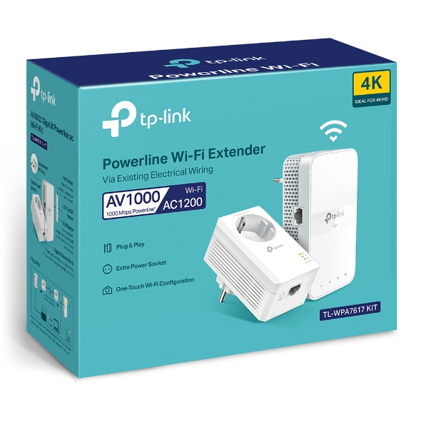 ADAPTADOR TP LINK POWERLINE AC WIFI KIT TL-WPA7617 KIT