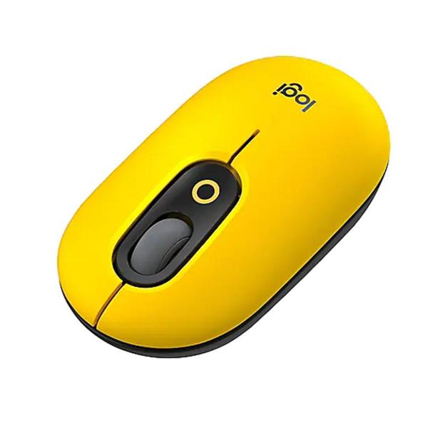 MOUSE LOGITECH INALAMBRICO POP WITH EMOJI-BLAST YELLOW 910-006543