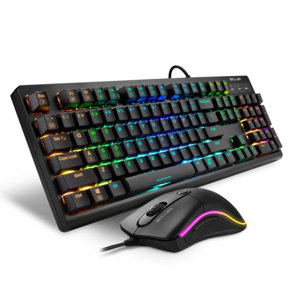 TECLADO Y MOUSE SHARKOON USB MECHANICAL RGB SGB30 US LAYOUT 4044951033485