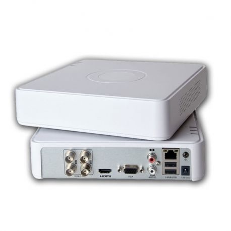 GRABADORA DVR PARA CAMARAS DE VIGILANCIA HIKVISION 4-CH ANALOG.1-CH IP. 1080P LITE/720P. 1 SATA INTERFACE. H.265 PRO+ DS-7104HGHI-K1