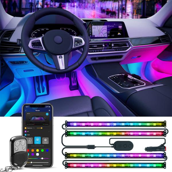 CABLE DE LUCES GOVEE RGBIC INTERIOR CAR LIGHT-CON CONTROL REMOTO- H6119 H61190A1-OF-LA