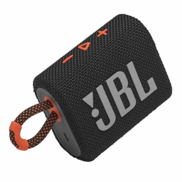 PARLANTE JBL GO 3 BLUETOOTH IMPERMEABLE BLACK/ORANGE GO3BLKOAM