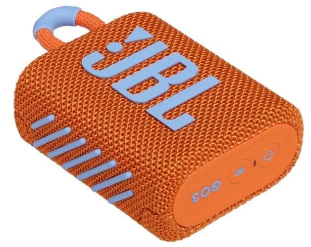 PARLANTE JBL GO 3 BLUETOOTH IMPERMEABLE ORANGE/BLUE GO3ORGAM