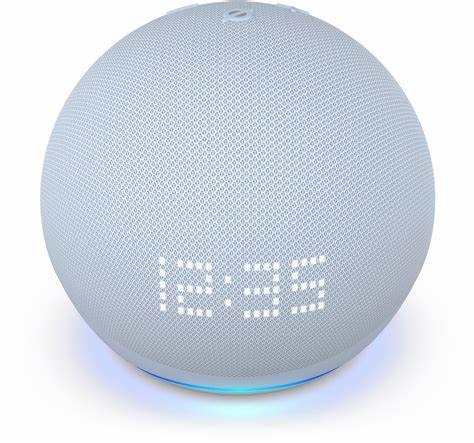 PARLANTE AMAZON ECHO DOT WITH CLOCK 2022 (5TH GEN) SMART SPEAKER WITH ALEXA -CLOUD BLUE B09B8W5FW7