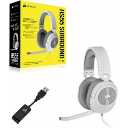 HEADSET CORSAIR HS55 CON CABLE 3.5 WHITE CA-9011266-NA