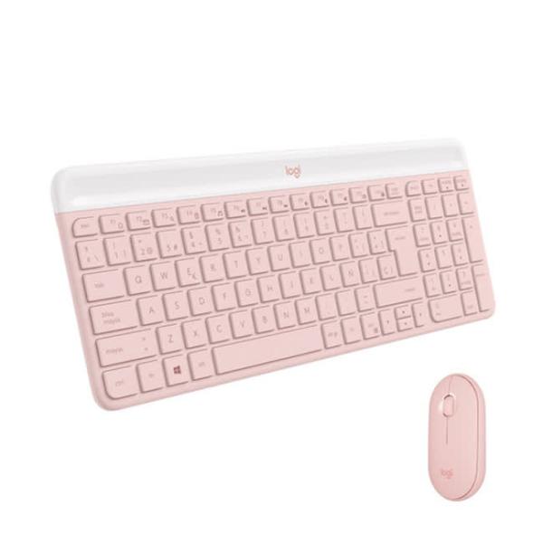 TECLADO Y MOUSE LOGITECH MK470 SLIM COMBO ROSE 920-011312