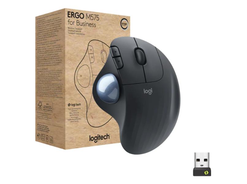 MOUSE LOGITECH INALAMBRICO M575 ERGO GRAPHITE BT 910-006197