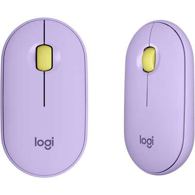 MOUSE LOGITECH INALAMBRICO BLUETOOTH LAVENDER LEMONADE 2.4GHZ M350 PEBBLE 910-006659