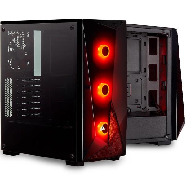 CASE CORSAIR CARBIDE SERIES SPEC-DELTA RGB TEMPERED GLASS MID-TOWER ATX GAMING BLACK CC-9011166-WW