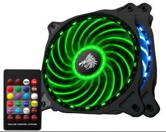 KIT ABANICO RGB EAGLER WARRIOR X 2 FANS KIT WITH RGB REMOTE CONTROL 1 PCS+10 PORT CONTROL BOARD 1 PCS FCF2E9W5004C