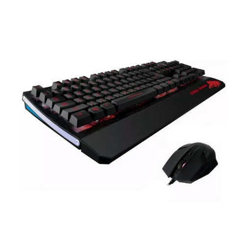 KIT GAMER EAGLE WARRIOR G75 WILD BEAST TECLADO MEMBRANA Y MOUSE LED