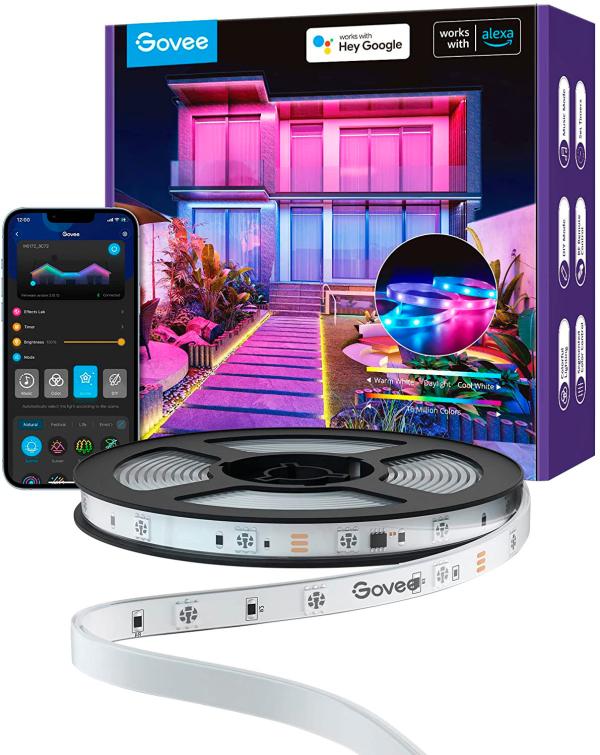 CABLE DE LUCES GOVEE PHANTASY LED IMPERMEABLE RGBIC STRIP LIGHTS 10 METROS H6172 H6172AD1