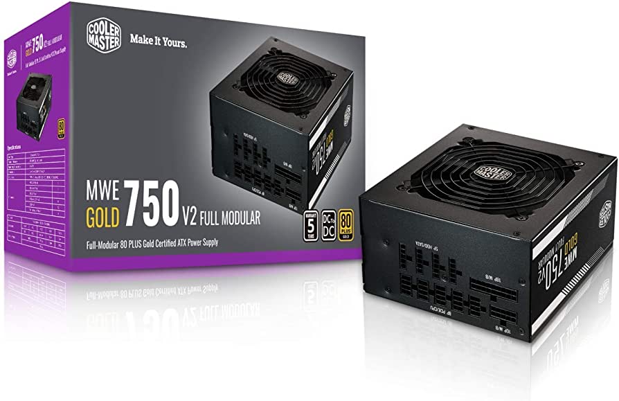 FUENTE DE PODER COOLER MASTER MWE GOLD V2 FM 750W A/WO CABLE MPE-7501-AFAAG-WO
