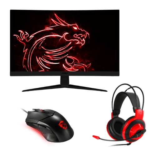 MONITOR 24" MSI G242C FHD 1920X1080 170 HZ HDMI CURVED + GM08 MOUSE + DS501 HEADSET