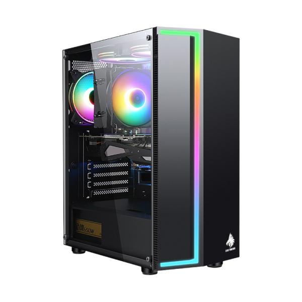 CASE GAMER EAGLE WARRIOR H435 CG33RXRA001C GLASS ARGB STIPE IN THE FRONT 160MM USB 2.0 X 2+ HD AUDIO + U3
