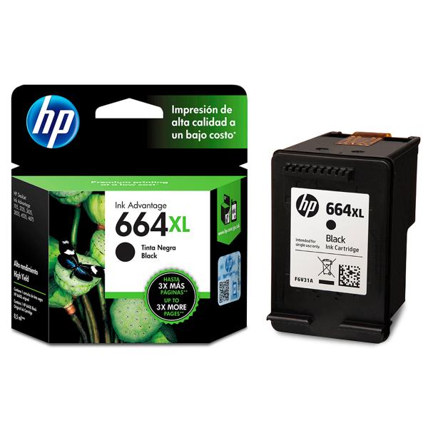 TINTA HP 664XL NEGRO F6V31AL