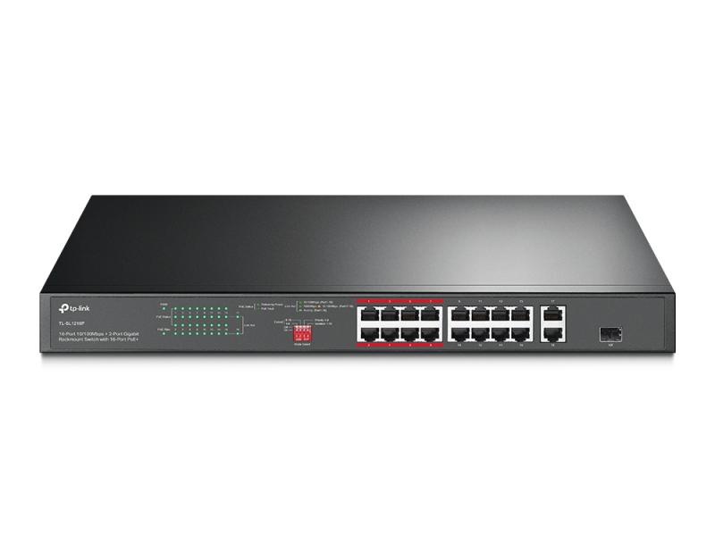 SWITCH TP LINK 16 PUERTOS 10/100+2 PORT GIGABIT TL-SL1218P