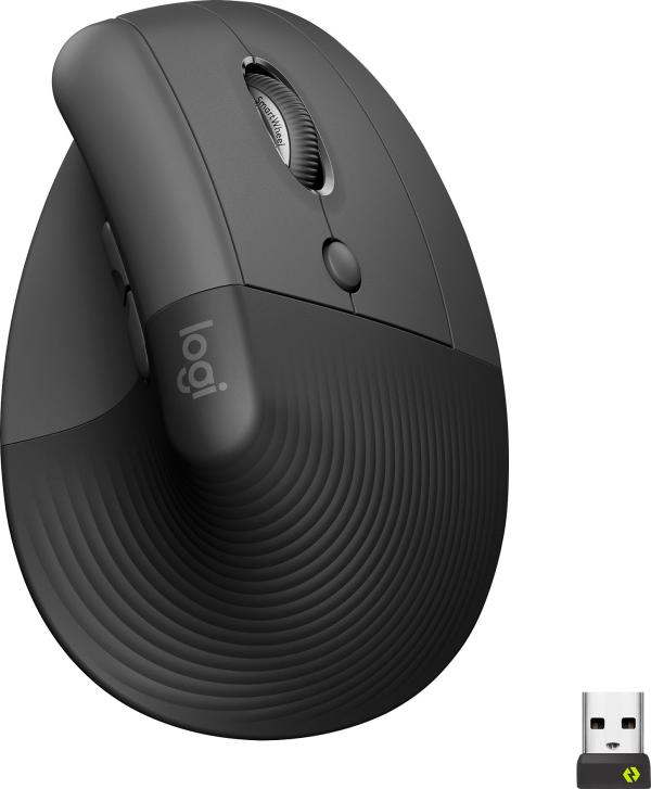 MOUSE LOGITECH INALAMBRICO BLUETOOTH LIFT VERTICAL ERGONOMIC BLACK 910-006466