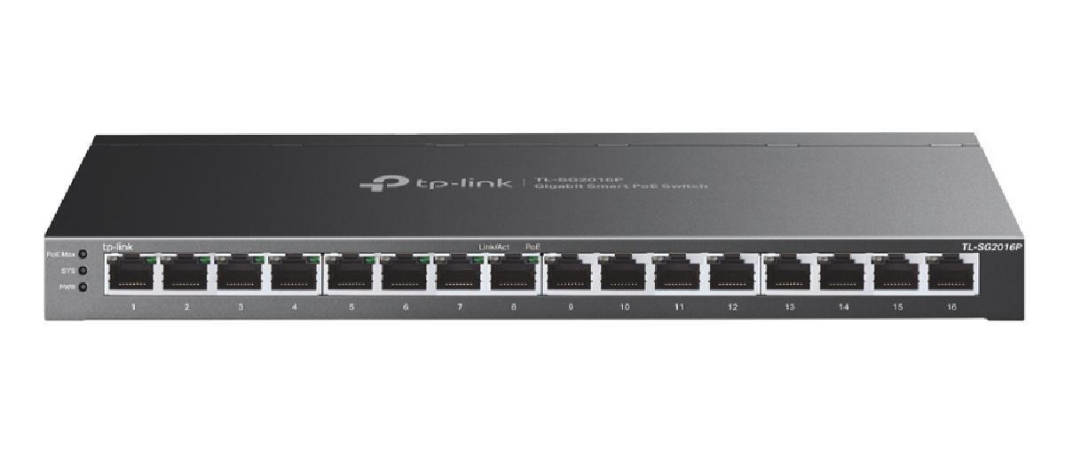 SWITCH TP LINK TL-SG2016P(UN)16 PUERTOS GIGABIT JETSTREAM SMART CON 8 PURTOS POE+