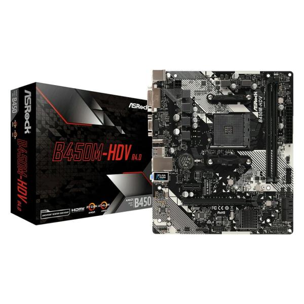 TARJETA MADRE ASROCK B450M-HDV R4.0 AM4