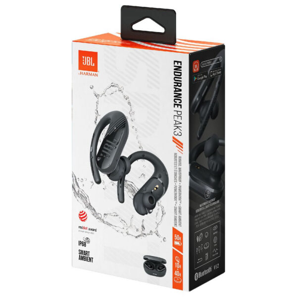 AURICULAR JBL TRUE WIRELESS BUDS ENDURANCE PEAK 3 SPORT JBLENDURPEAK3BLKAM
