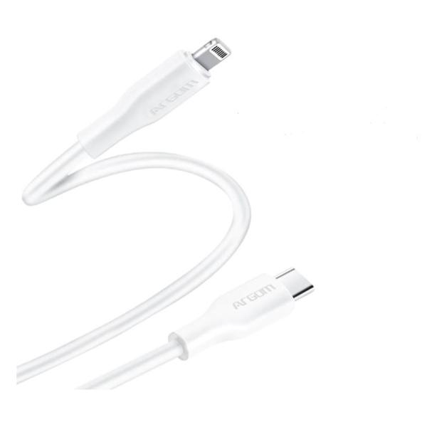 CABLE ARGOM DURA FLEX 30W FAST CHARGUE TYPE-C TO LIGHTINING 1.8M/6FT WHITE ARG-CB-0072WT