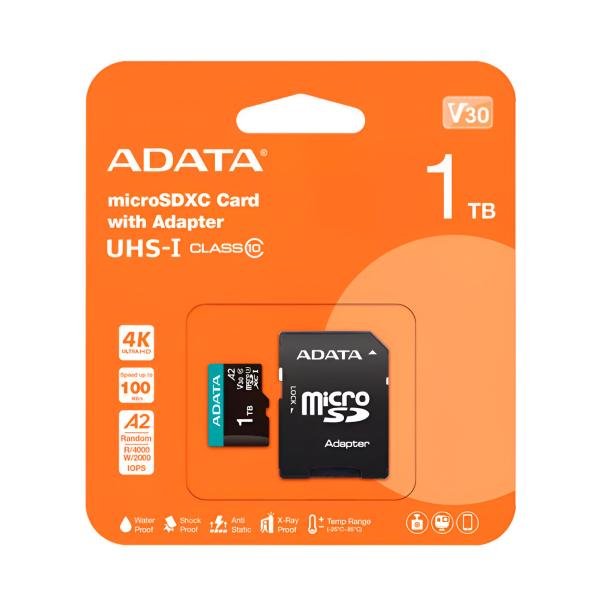 MEMORIA MICRO SD 1TB ADATA AUSDX1TUI3V30SA2-RA1
