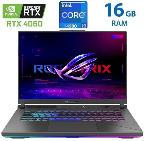 LAPTOP ASUS G614JVR-N3144 15.6" i9-14900HX 16GB 1TB SSD T.V. RTX4060 8GB SIN SISTEMA OPERATIVO ESPA&Ntilde;OL GRIS 90NR0II5-M005Z0