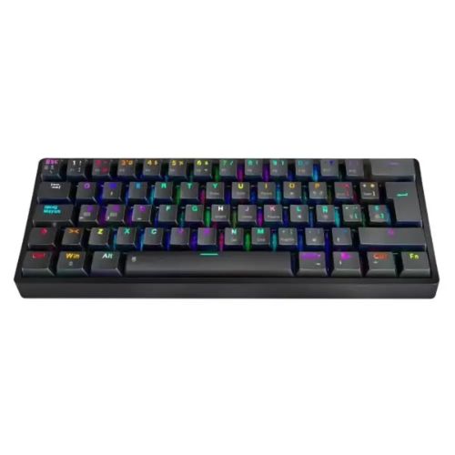 TECLADO GAMER EAGLE WARRIOR MECANICO USB Y INALAMBRICO BLUETOOTH GAMING(USB+2.4G+BLUETOOH) 62 RGB LED BACKLIT BLACK SPANISH KAY182U0003C