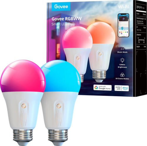BOMBILLO GOVEE WIFI Y BLUETOOH SMART LIGHT BULB H6009 B60091C1-OF-LA (2ACK)