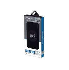 POWER BANK ARGOM S12W 12000MAH ALUMINUM BLACK ARG-PB-1156BK