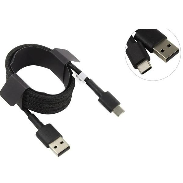 CABLE XIAOMI BRAIDED USB TYPE-C 100CM BLACK