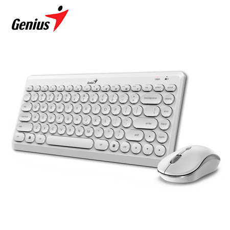 TECLADO Y MOUSE GENIUS LUXEMATE Q8000 SP WHITE 31340013410