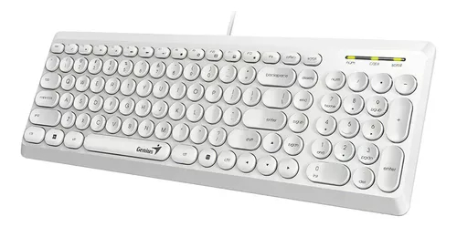 TECLADO GENIUS SLIMSTAR Q200 SP USB WHITE 31310020411