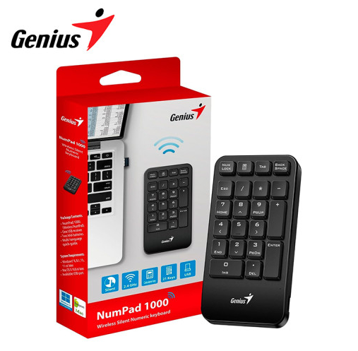 TECLADO NUMERICO GENIUS NUMPAD 1000 BLACK 31320003400