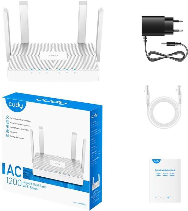 ROUTER CUDY WR1300E AC1200 GIGABIT WIFI
