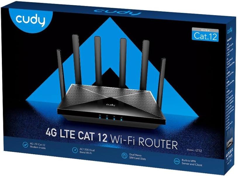 ROUTER CUDY LT12-EU AC1200 WIFI 4G LTE CAT12 GIGABIT