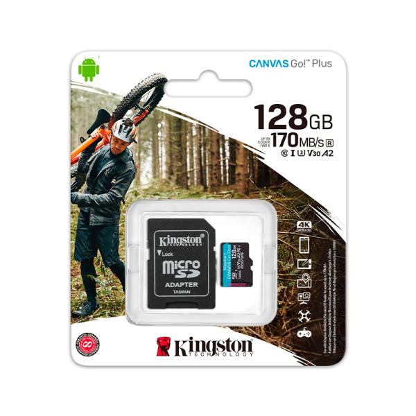 MEMORIA MICRO SD 128GB KINGSTON SDXC CANVAS GO PLUS 170R C10 SDG3/128GB