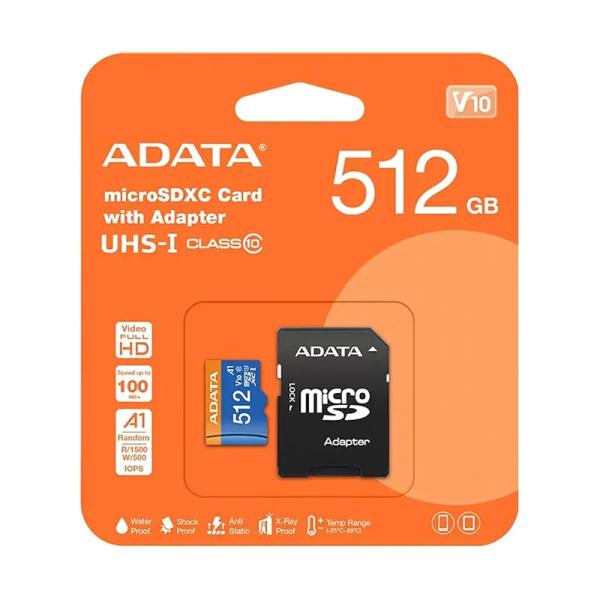 MEMORIA MICRO SD 512GB AUSDX512GUICL10A1-RA1
