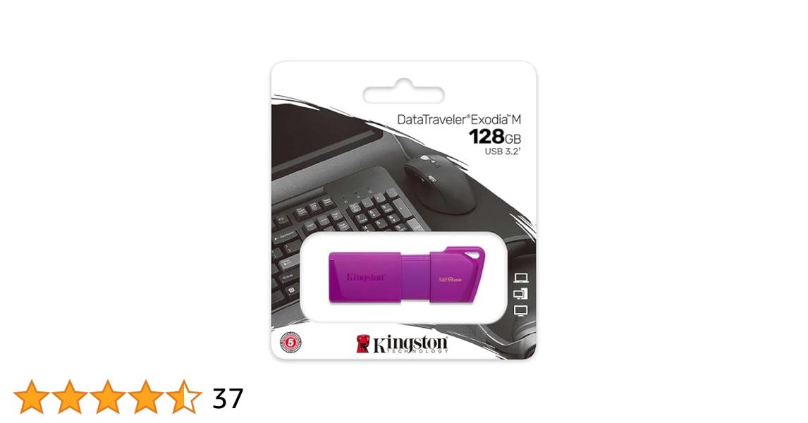 MEMORIA USB 128GB 3.2 KINGSTON DT EXODIA M NEON PURPURA KC-U2L128-7LP