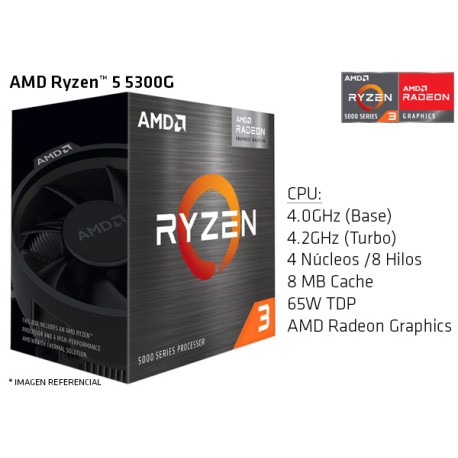 PROCESADOR AMD RYZEN 3 5300G 5TA GEN 4 GHZ AM4 100-100000253BOX