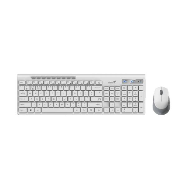TECLADO Y MOUSE GENIUS SLIMSTAR 8230 INALAMBRICO BLUETOOTH + RECEPTOR ESPA&Ntilde;OL 31340015401 BLANCO