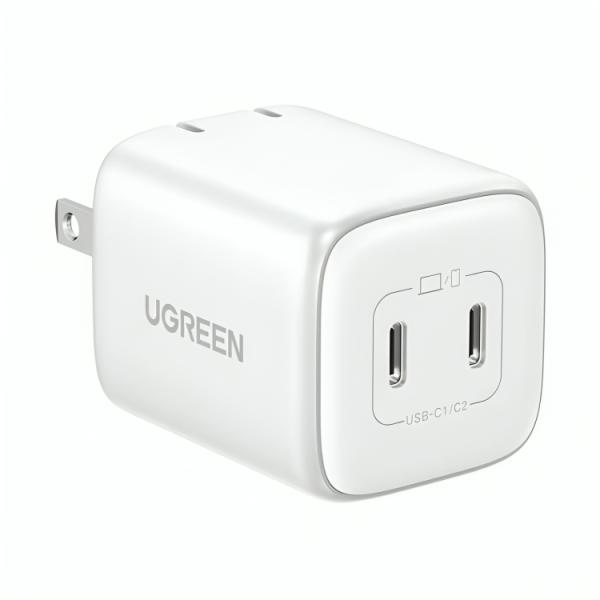 CARGADOR UGREEN CD294 NEXODE 2 PUERTOS USB-C CARGA RAPIDA 45W 15331 BLANCO