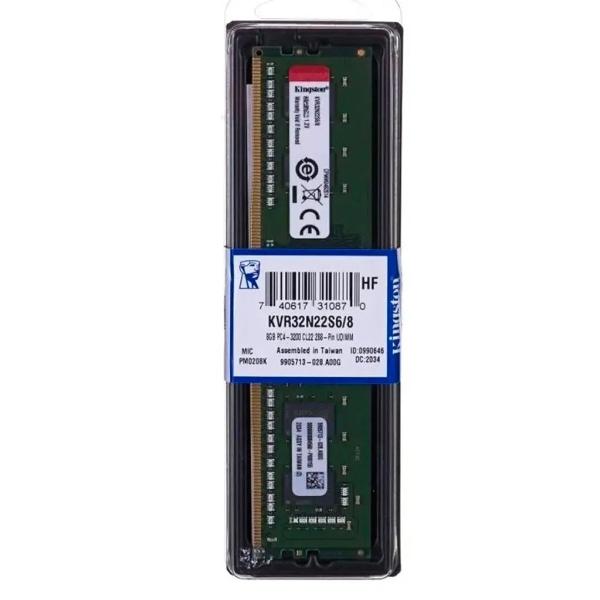 MEMORIA RAM PC 8GB KINGSTON KVR32N22S8L/8 DDR4 3200HZ