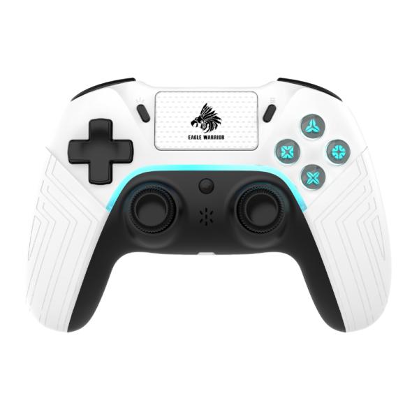GAME PAD EAGLE WARRIOR FG02B COMPATIBLE CON PS4 INALAMBRICO BLUETOOTH CON FUNCI&Oacute;N COMPLETA BLANCO