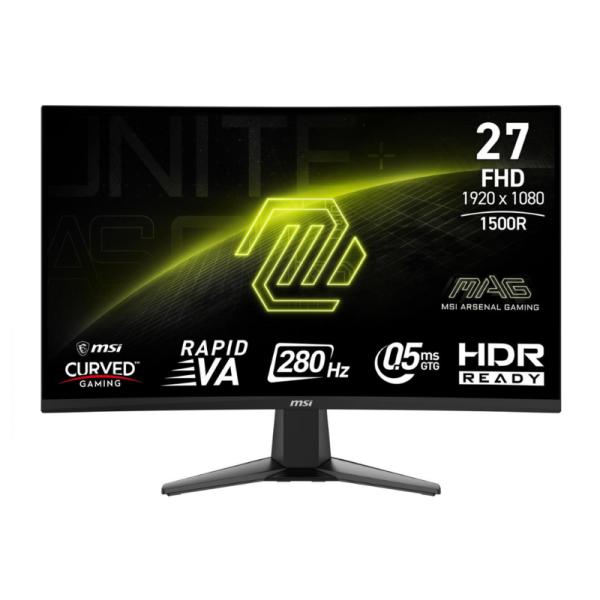 MONITOR MSI CURVO 27" MAG 276CXF 1920 X 1080 VA 280HZ ADAPTIVE-SYNC HDMI Y DISPLAYPORT 9S6-3CE01M-017 NEGRO