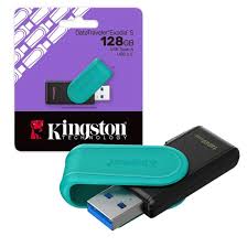 MEMORIAS USB 128GB 3.2 KINGSTON DATA TRAVELER EXODIA S DTXS/128GB NEGRO/TURQUESA