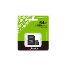 MEMORIA MICRO SD 64GB KINGSTON CLASE 10 UHS-I U1 100 MB/S PARA DISPOSITIVOS Y CAMARAS ANDROID SDCS3/64GB NEGRO