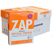 PAPEL RESMA ZAP BLANCURA 97% 8.5 X 11 CAJA 10 UNIDADES CON 500 HOJAS ZA00001